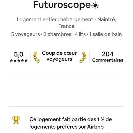 Hébergement de vacances Maison Cosy - équipée - Proche Futuroscope Naintre